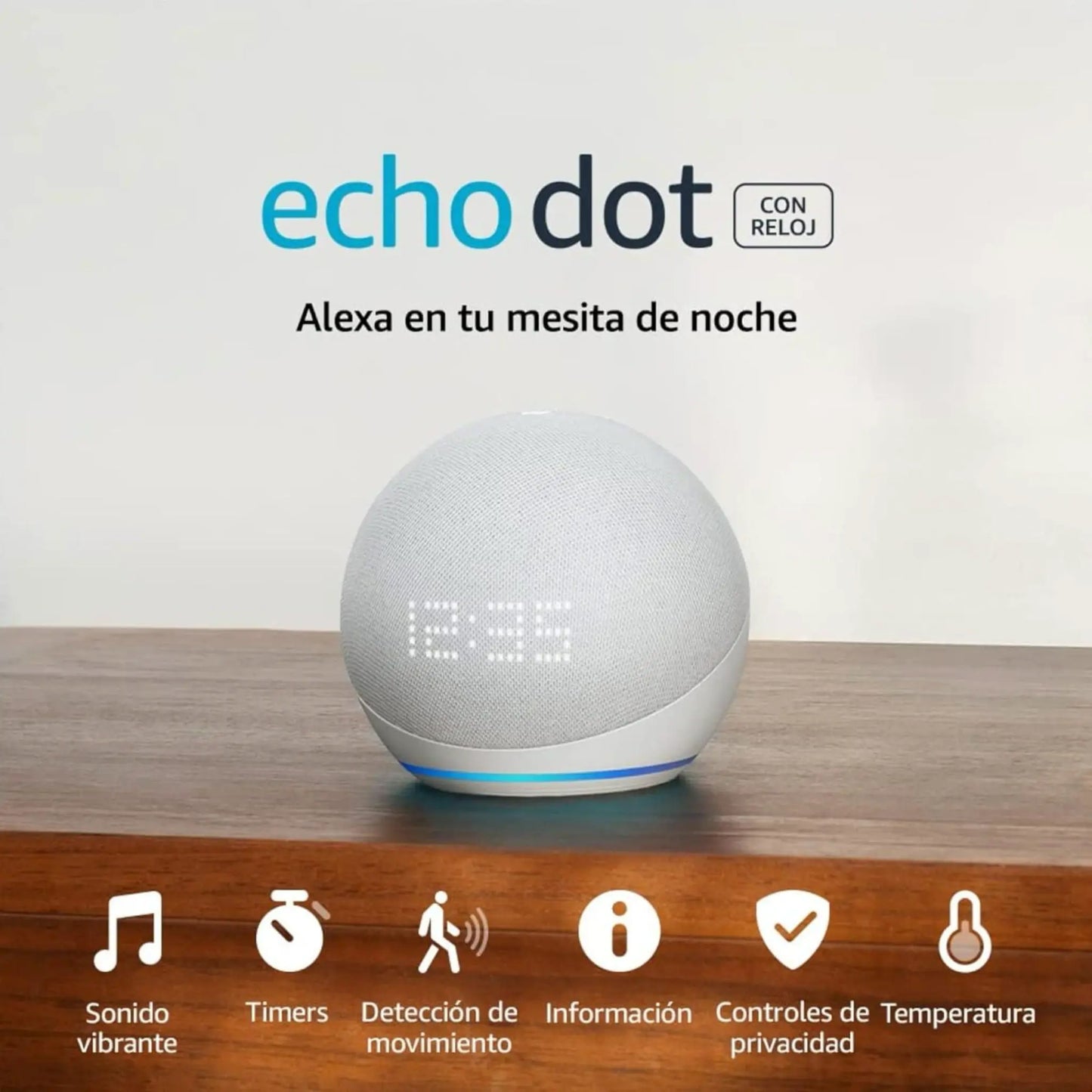 Amazon Echo Dot 5 Gen con Reloj