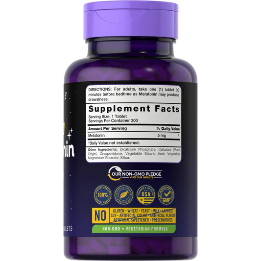 Suplemento Melatonina 5 mg 300 Tabletas