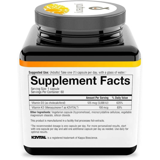 Suplemento Vitamínico K2D3 Youtheory 60 capsulas
