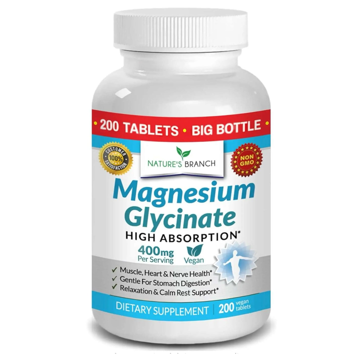 Suplemento Glicinato de Magnesio 400 mg