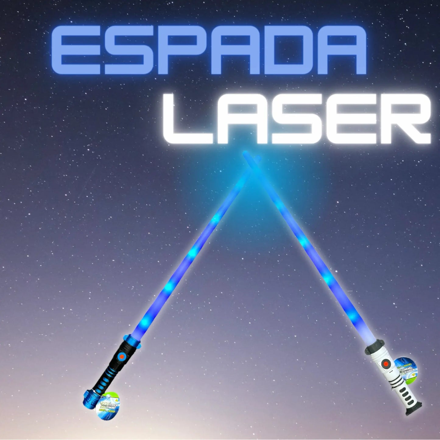 Espada Laser de juguete 2x1 (incluye 1 azul y 1 blanca)